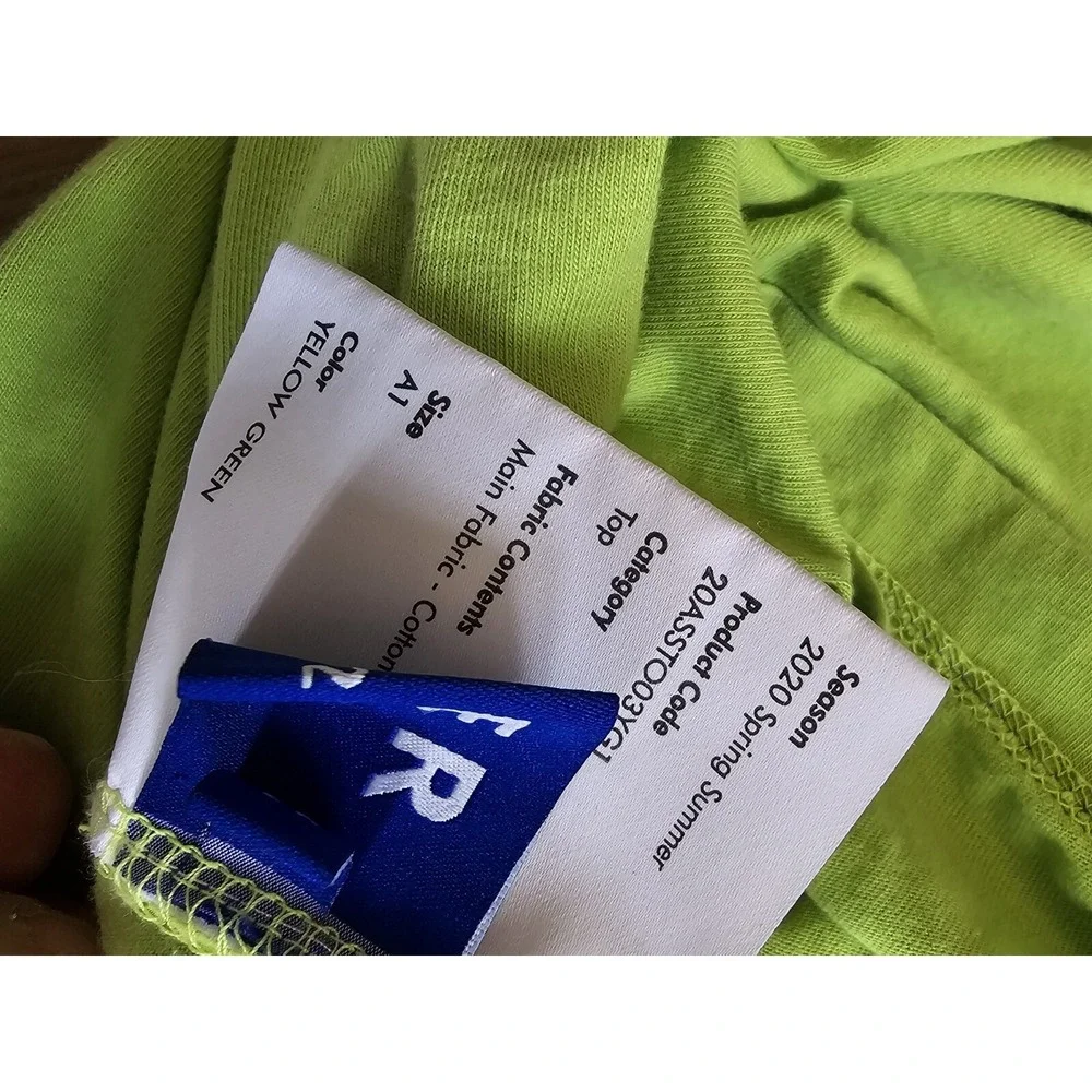 ADER error T-shirt/Cut &‎ Sewn Yellowish Green Summer 2020 A1 20ASSTO03YG1 - Picture 7 of 8